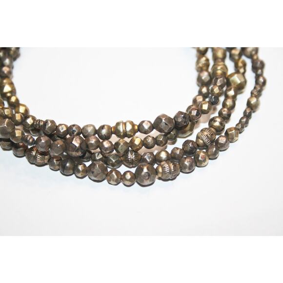 Antique Ethnic Sterling Silver Beaded Necklace - Picture 7 of 10